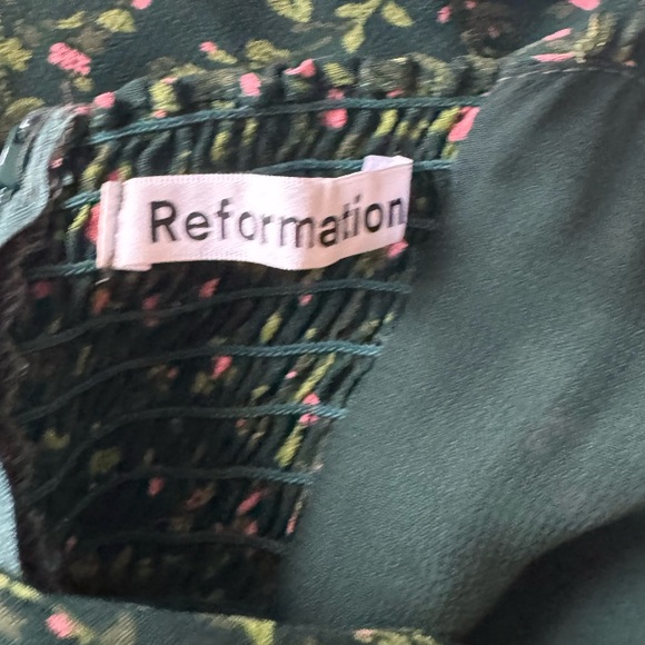 Reformation Niara Mini Dress in the Coriander Floral  Size: 4 - Picture 9 of 12